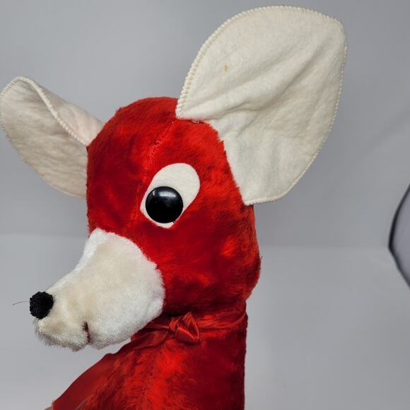 Vintage Mouse Plush 50's Straw Fill Carnival Prize Stuffed Animal Knox Kreations - Picture 2 of 16